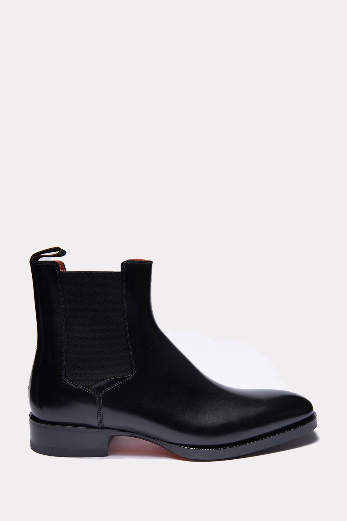 Black leather chelsea boots mens online