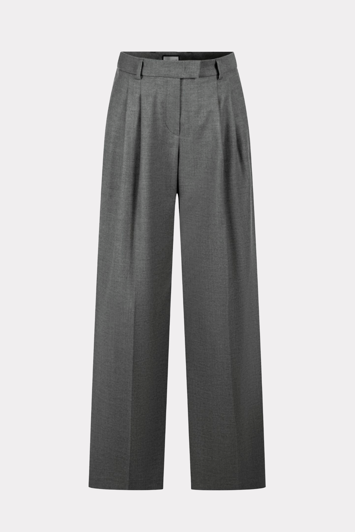 Straight trousers with button details in dark blue