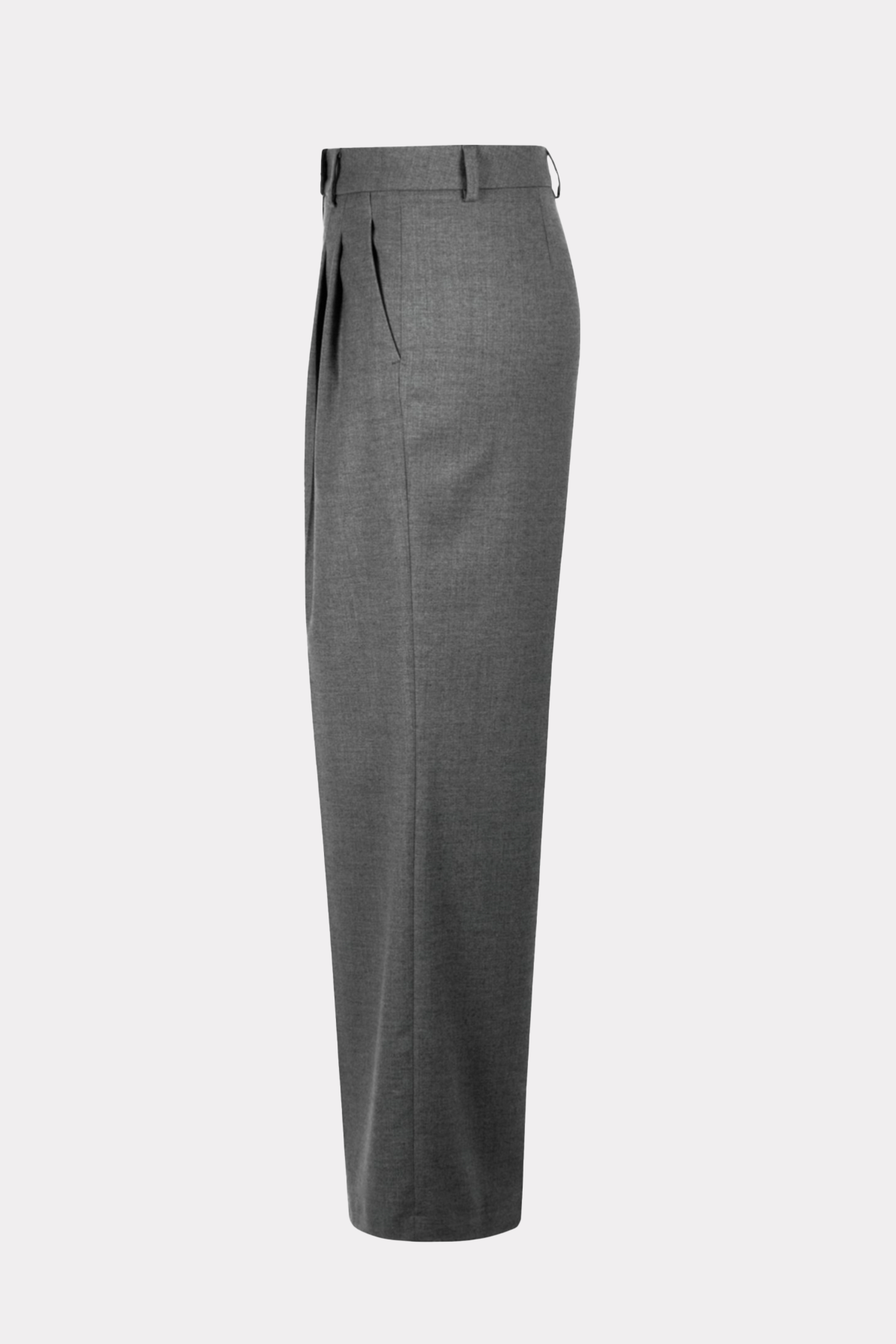 Straight trousers with button details in dark blue