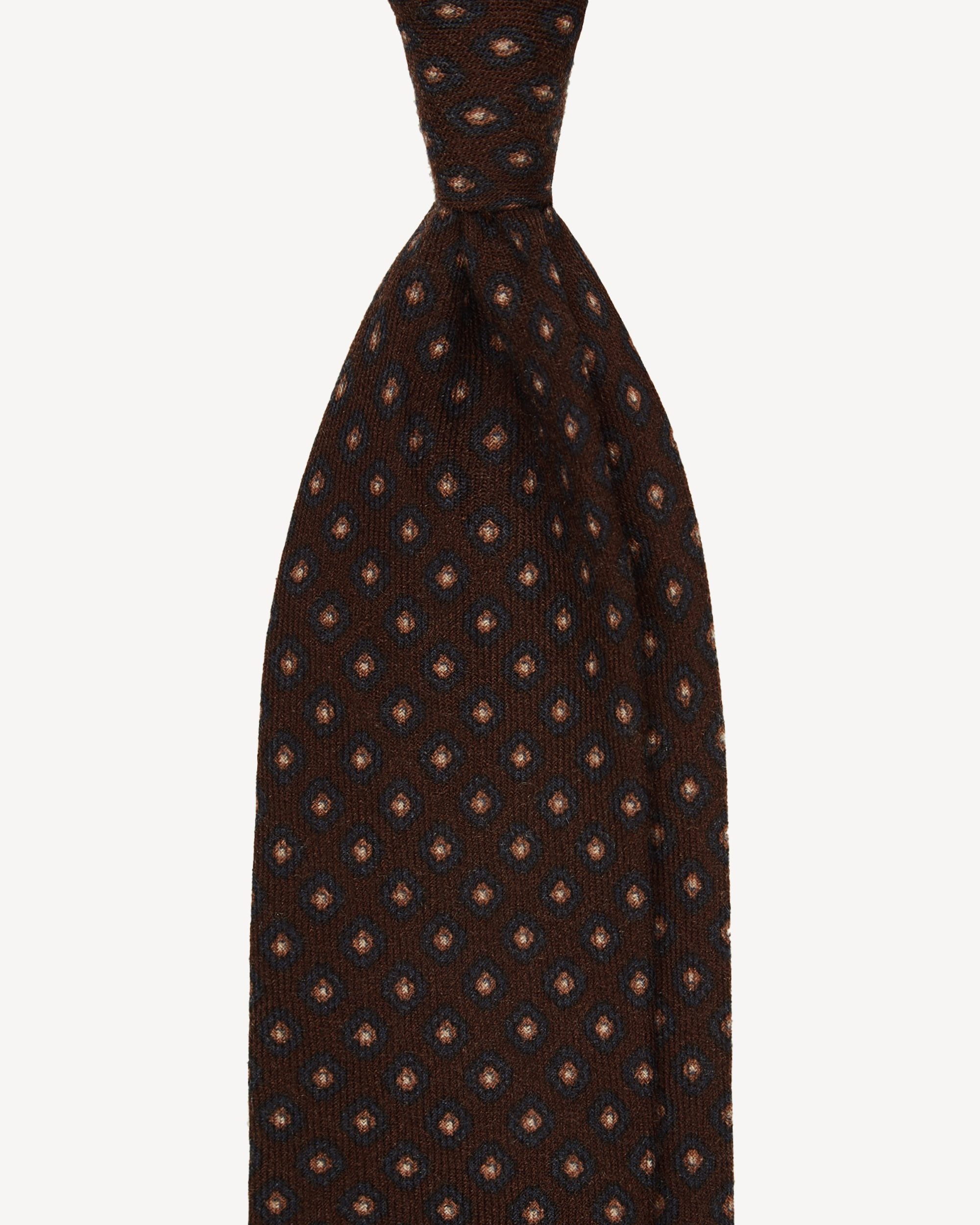 Wool tie in brown