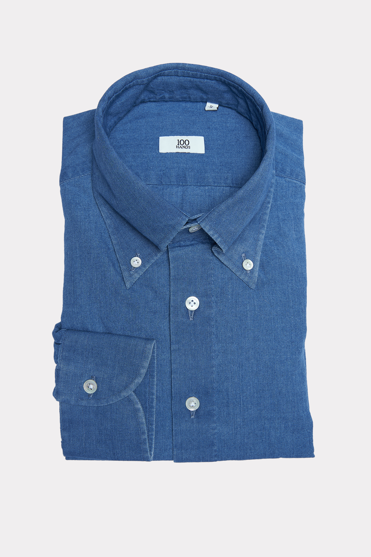 Denim Hemd mit Button-down Kragen