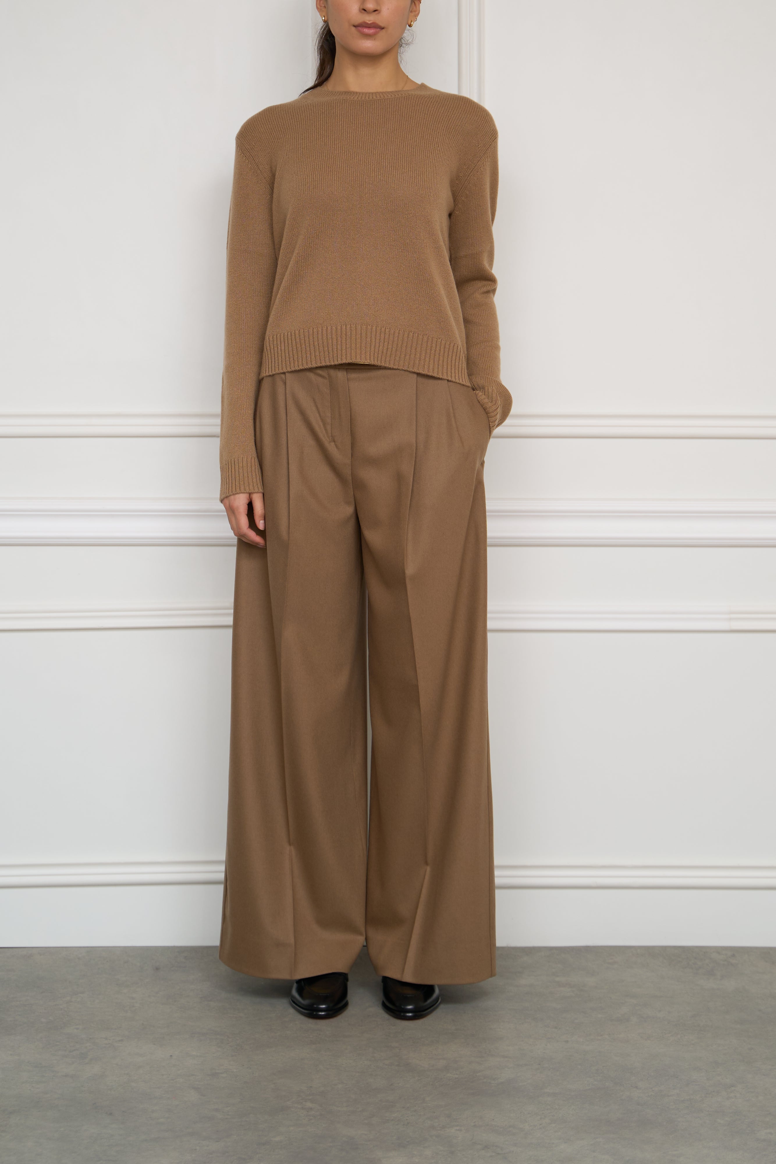 Cashmere-Pullover 'Mable' in camel