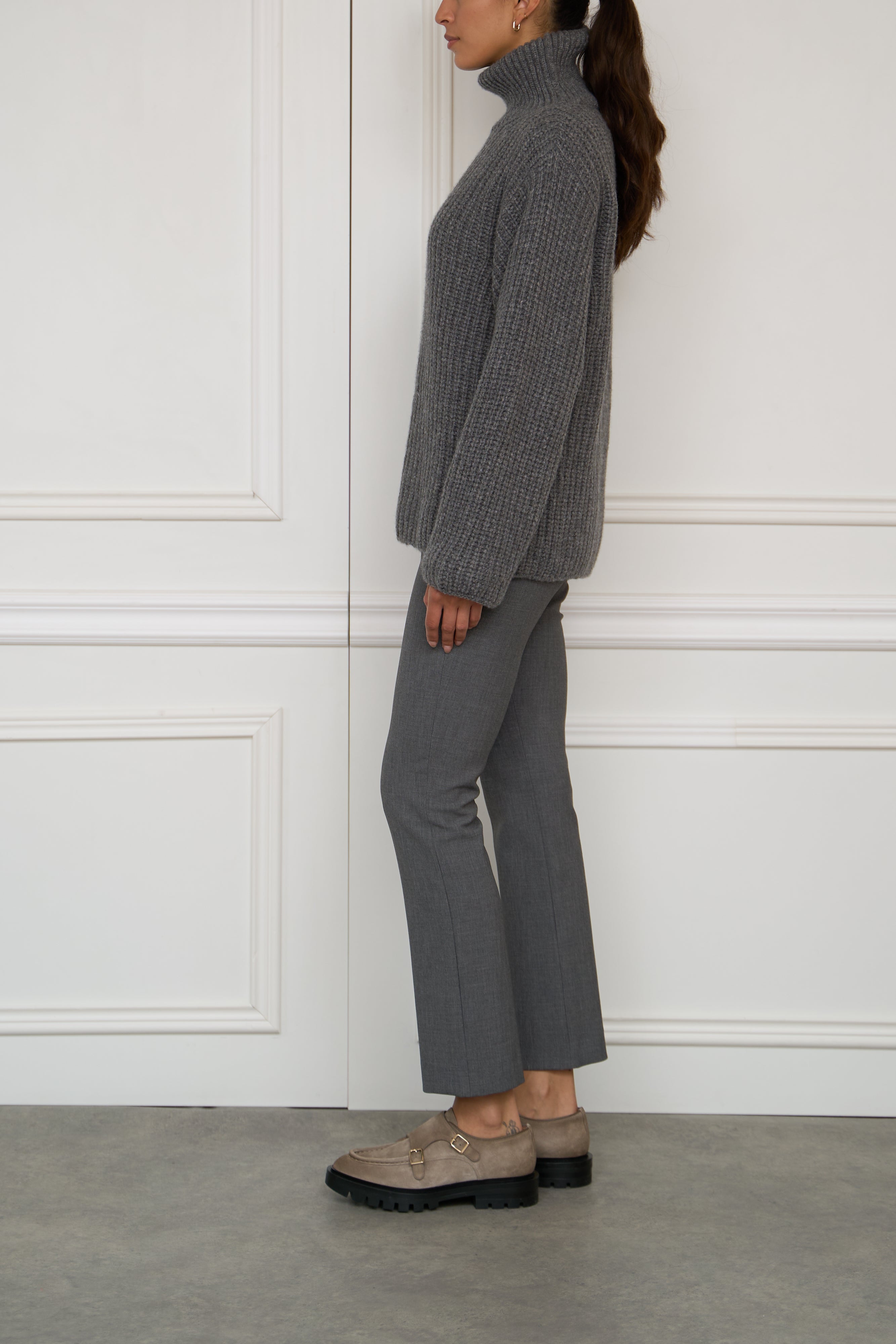 Cashmere Pullover in grau