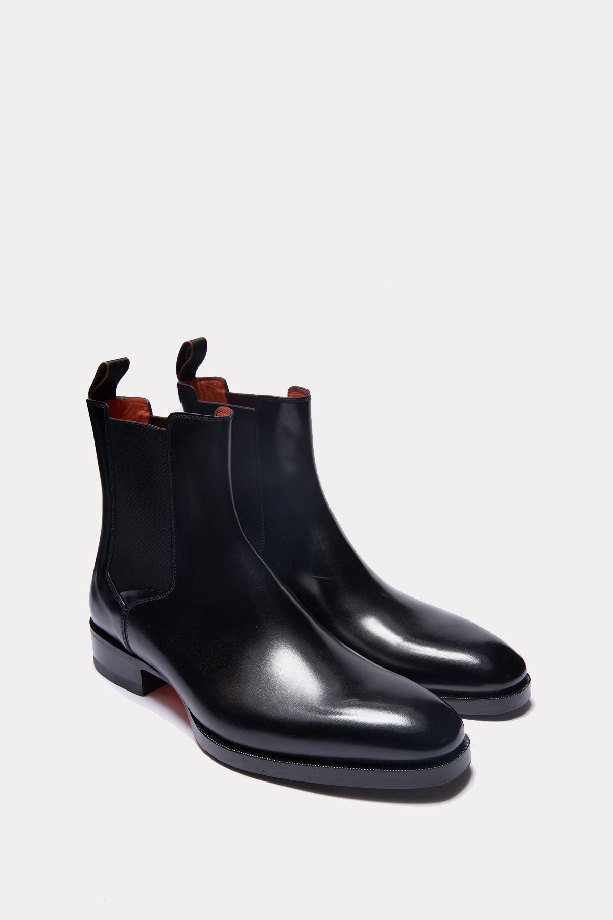 Black leather chelsea boot online