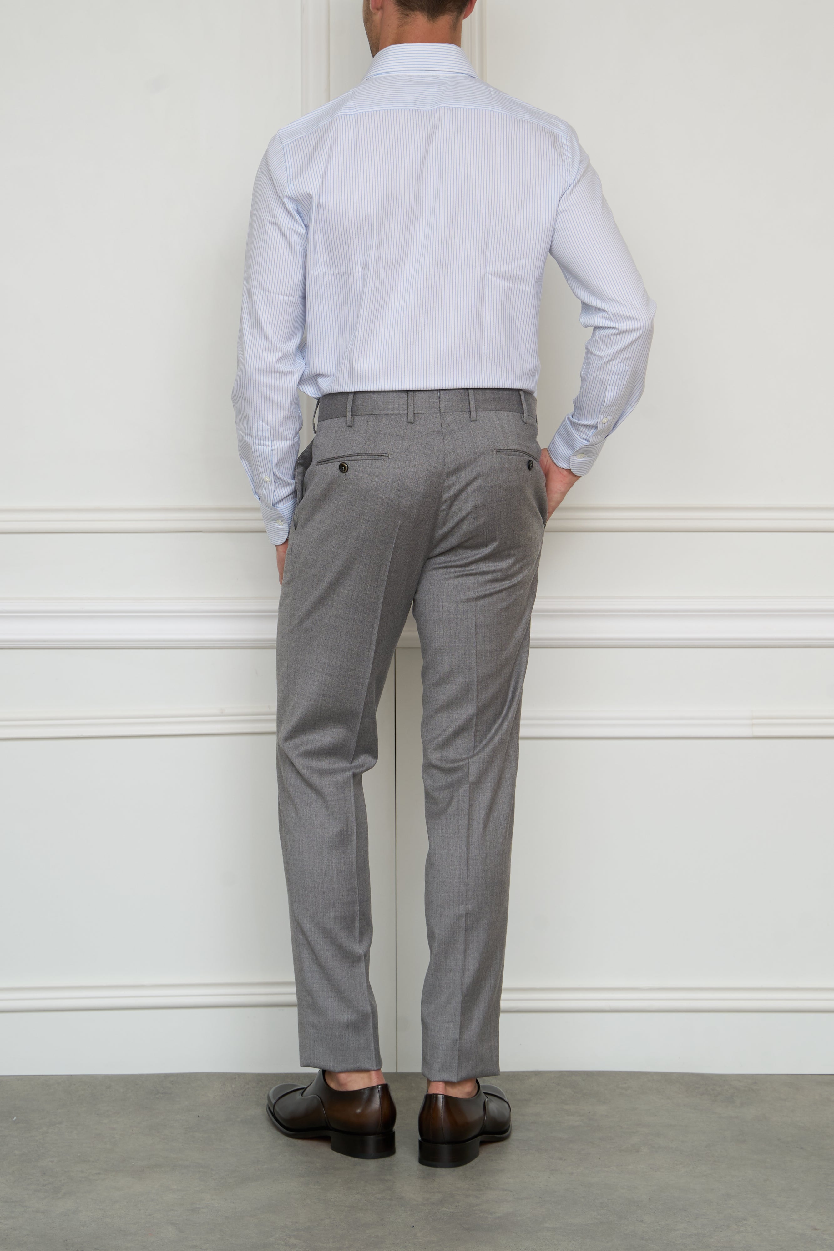 Flanellhose in grau