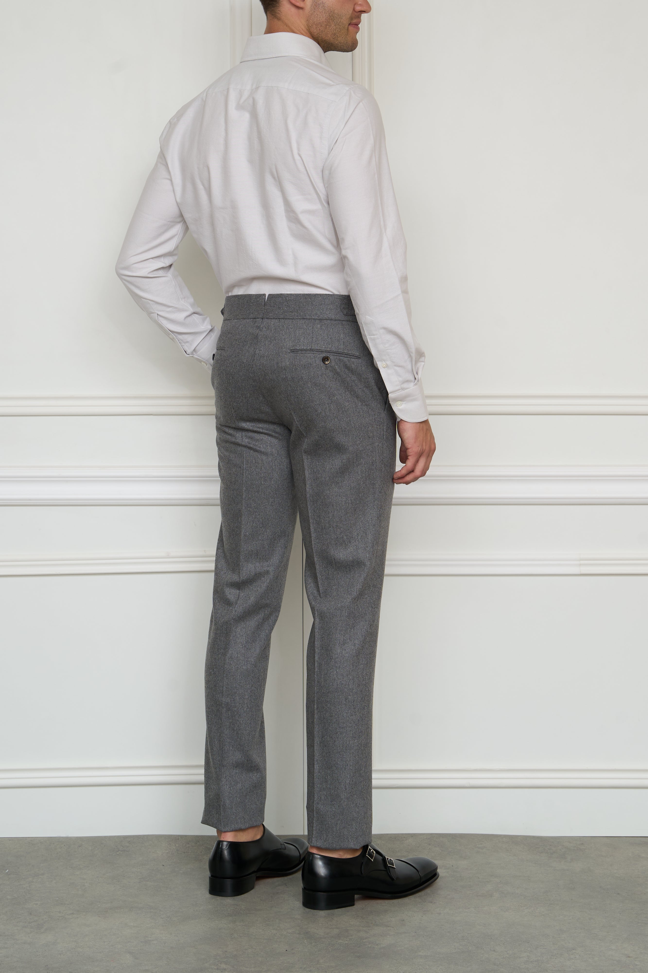 Flanellhose in grau