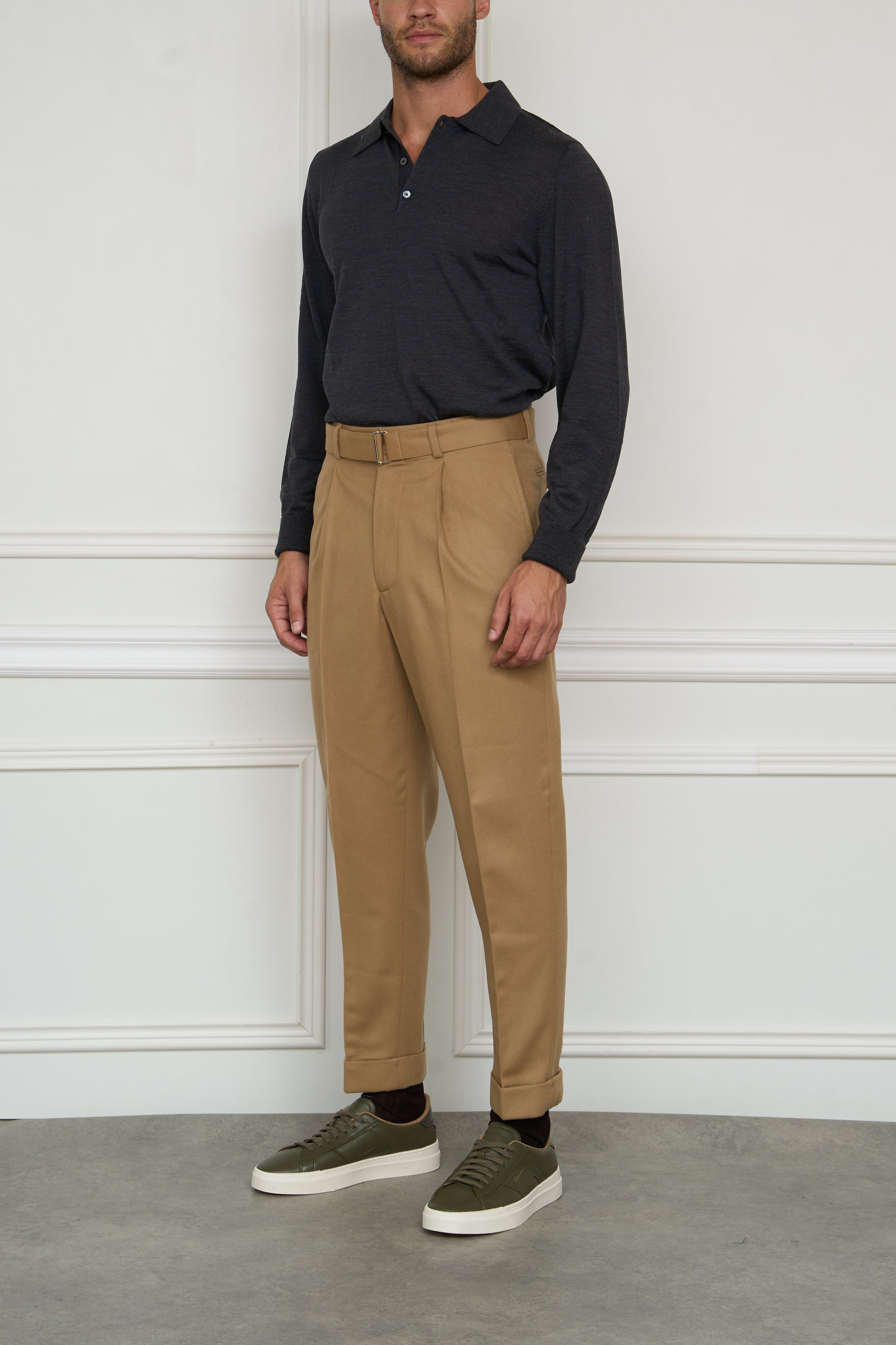 Flanellhose in beige