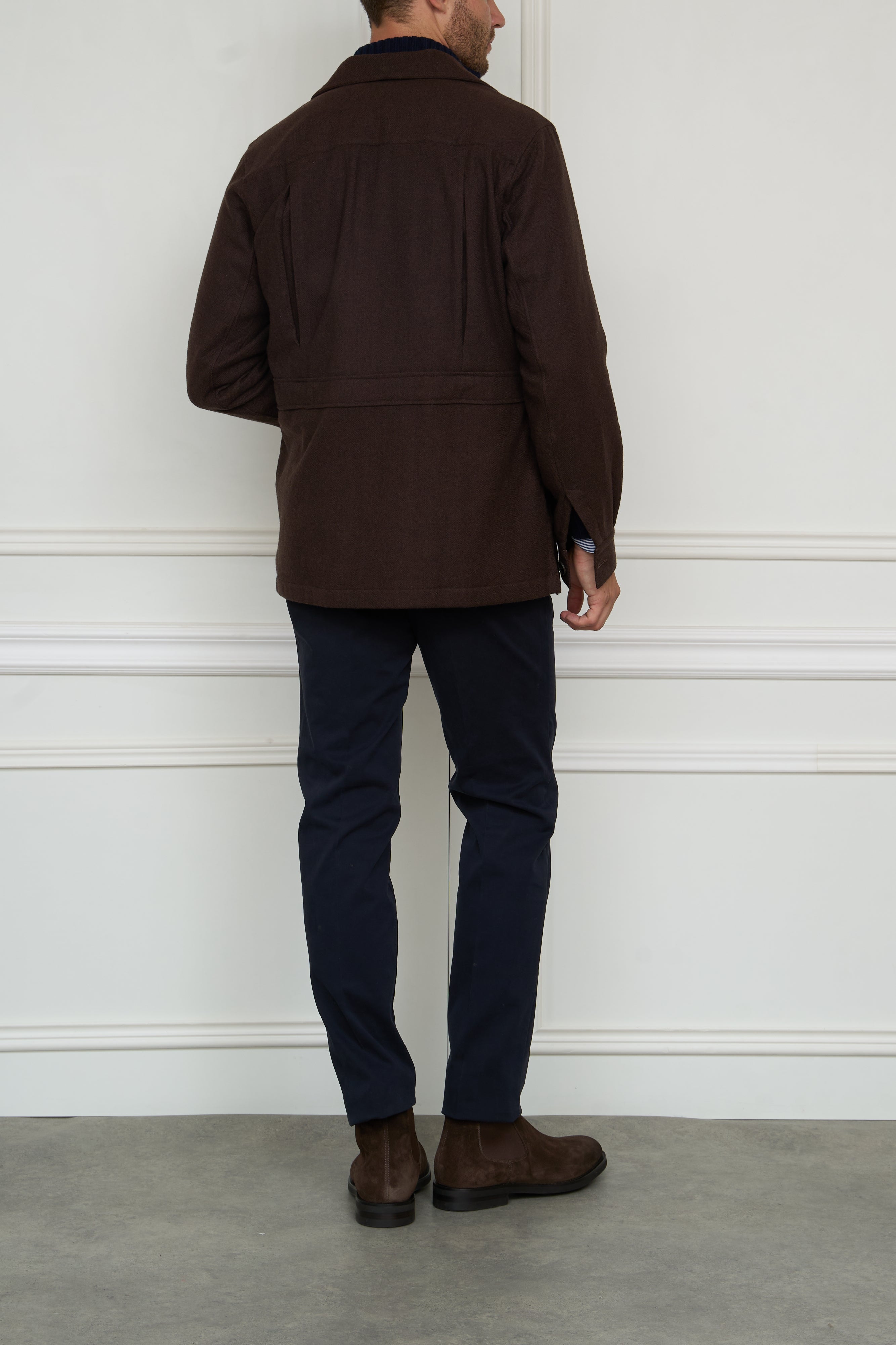 Cashmere overjacket in brown