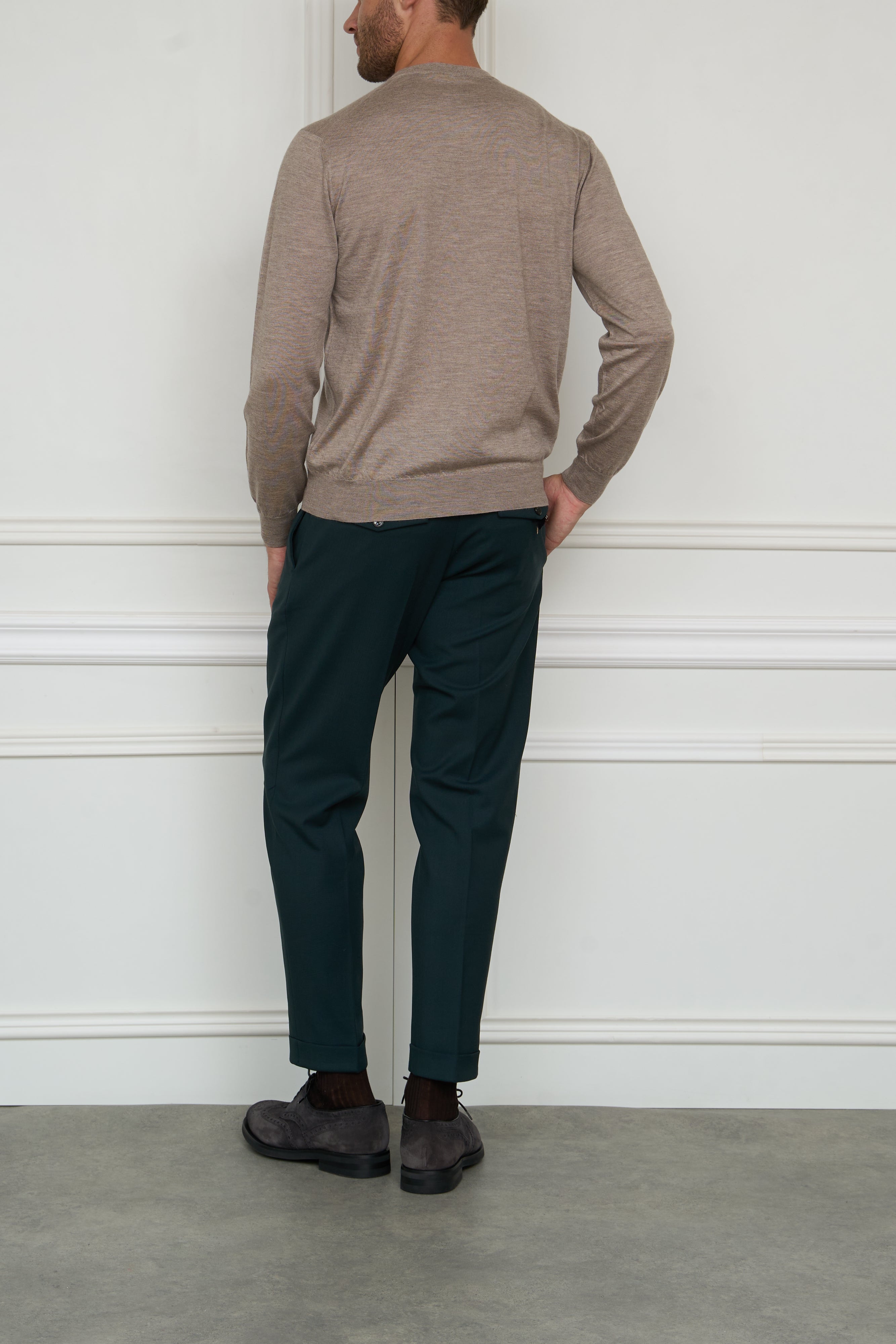 Cashmere-Seiden Pullover in beige