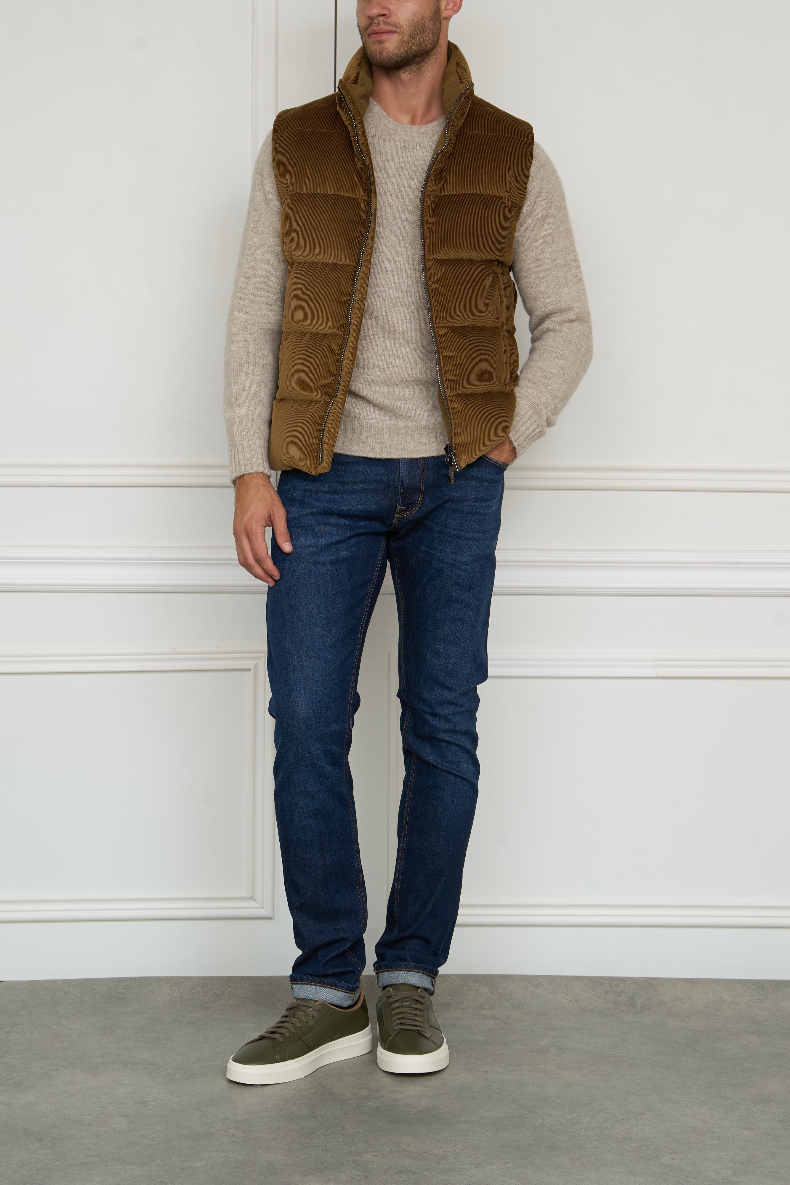 Down vest 'Calaf' in beige