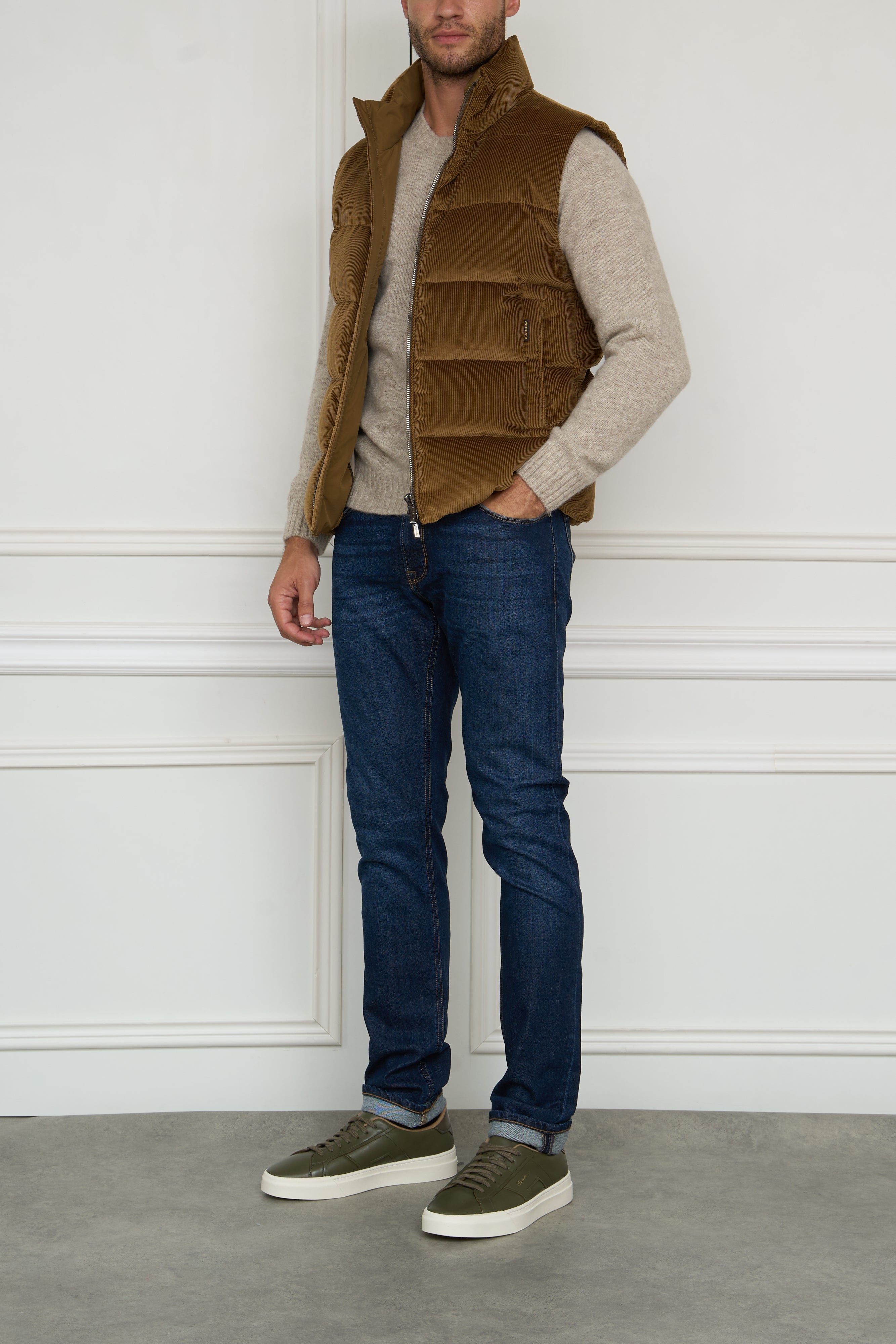 Down vest 'Calaf' in beige