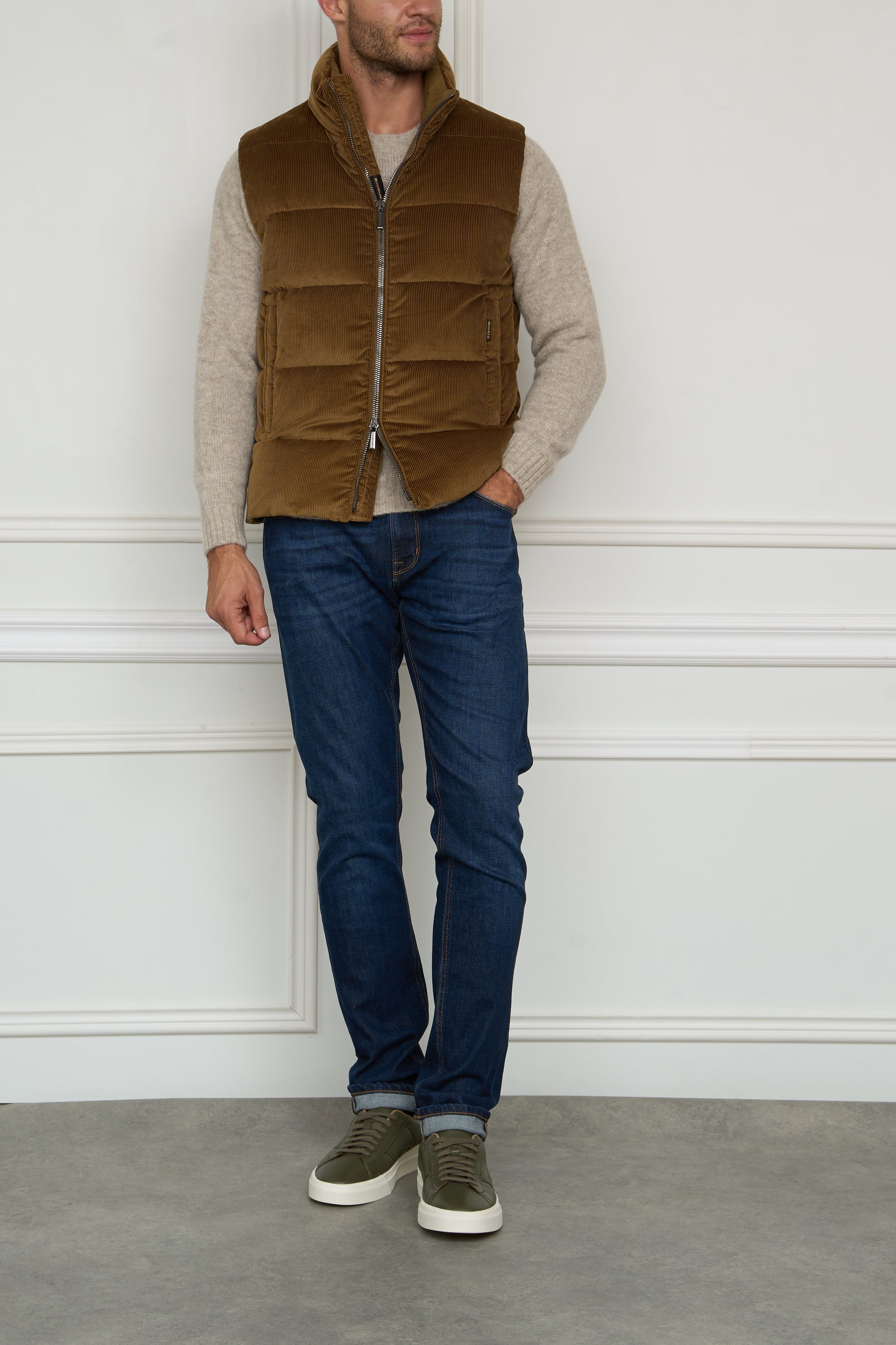 Down vest 'Calaf' in beige