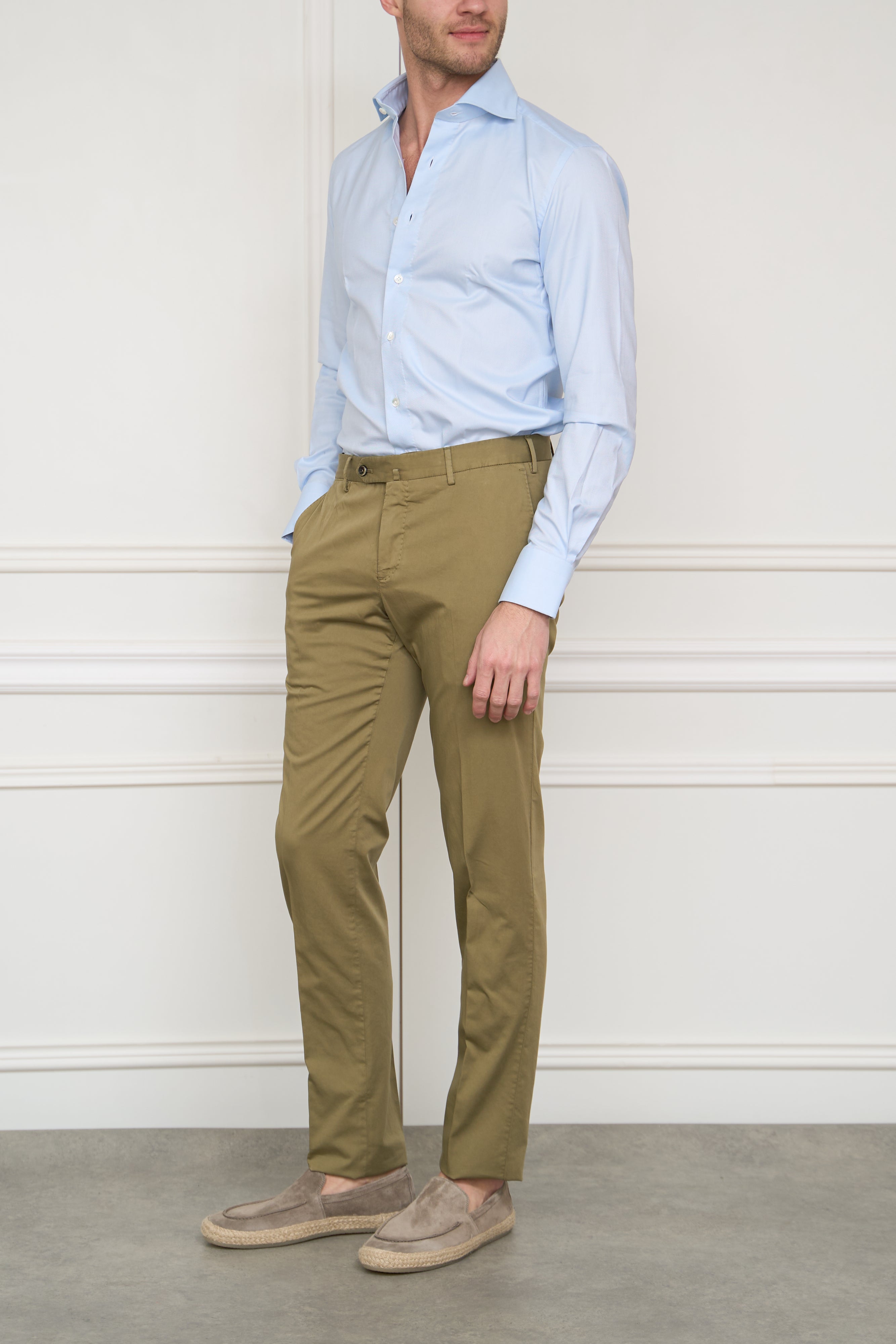 Chinos in blue