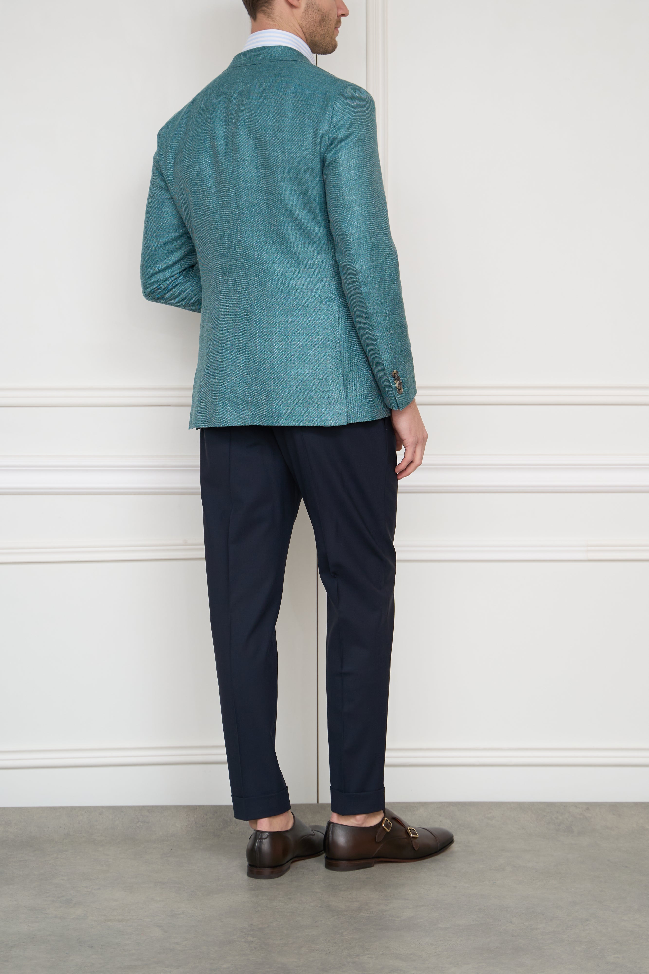 Suit in dark green