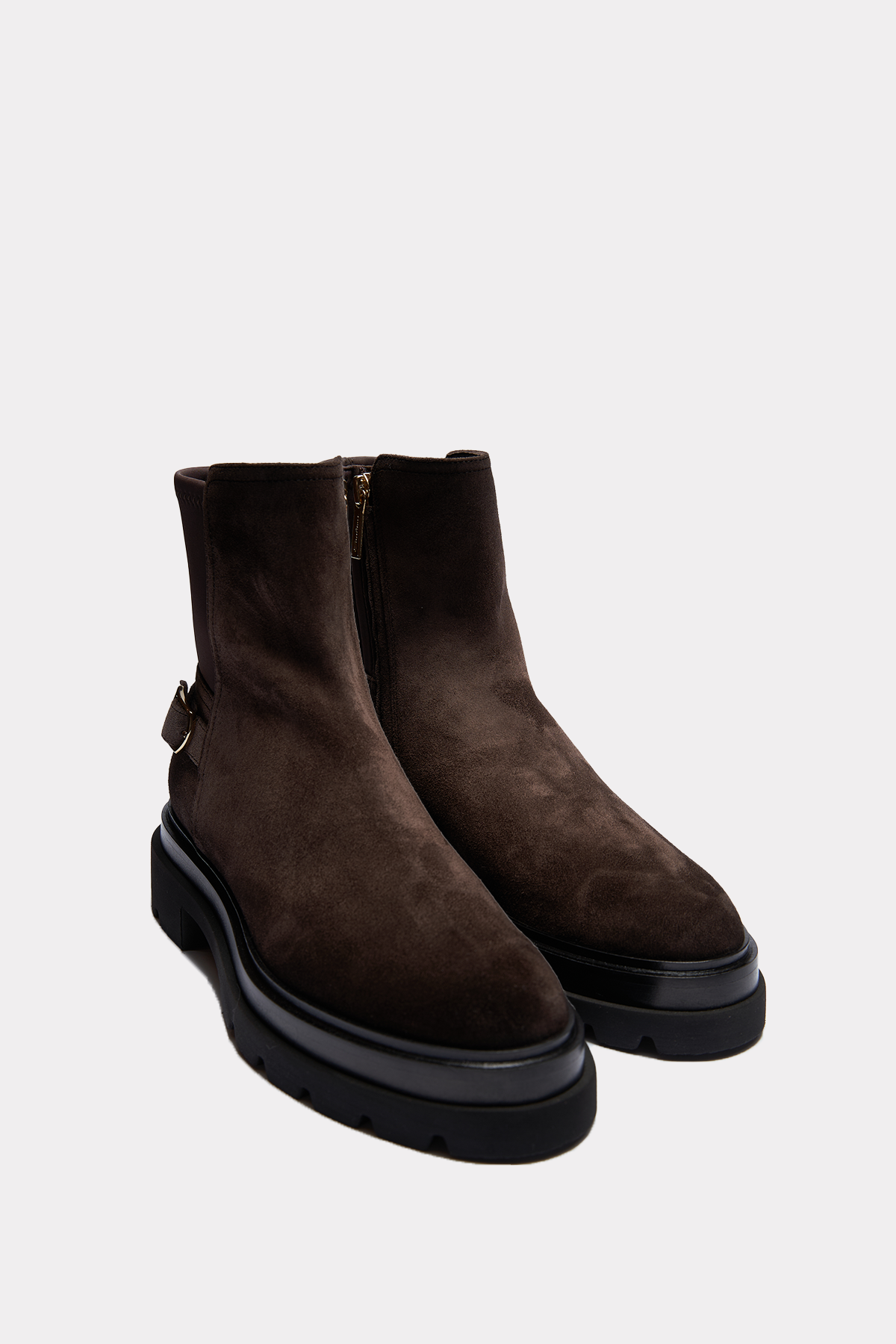 Veloursleder Boots in braun