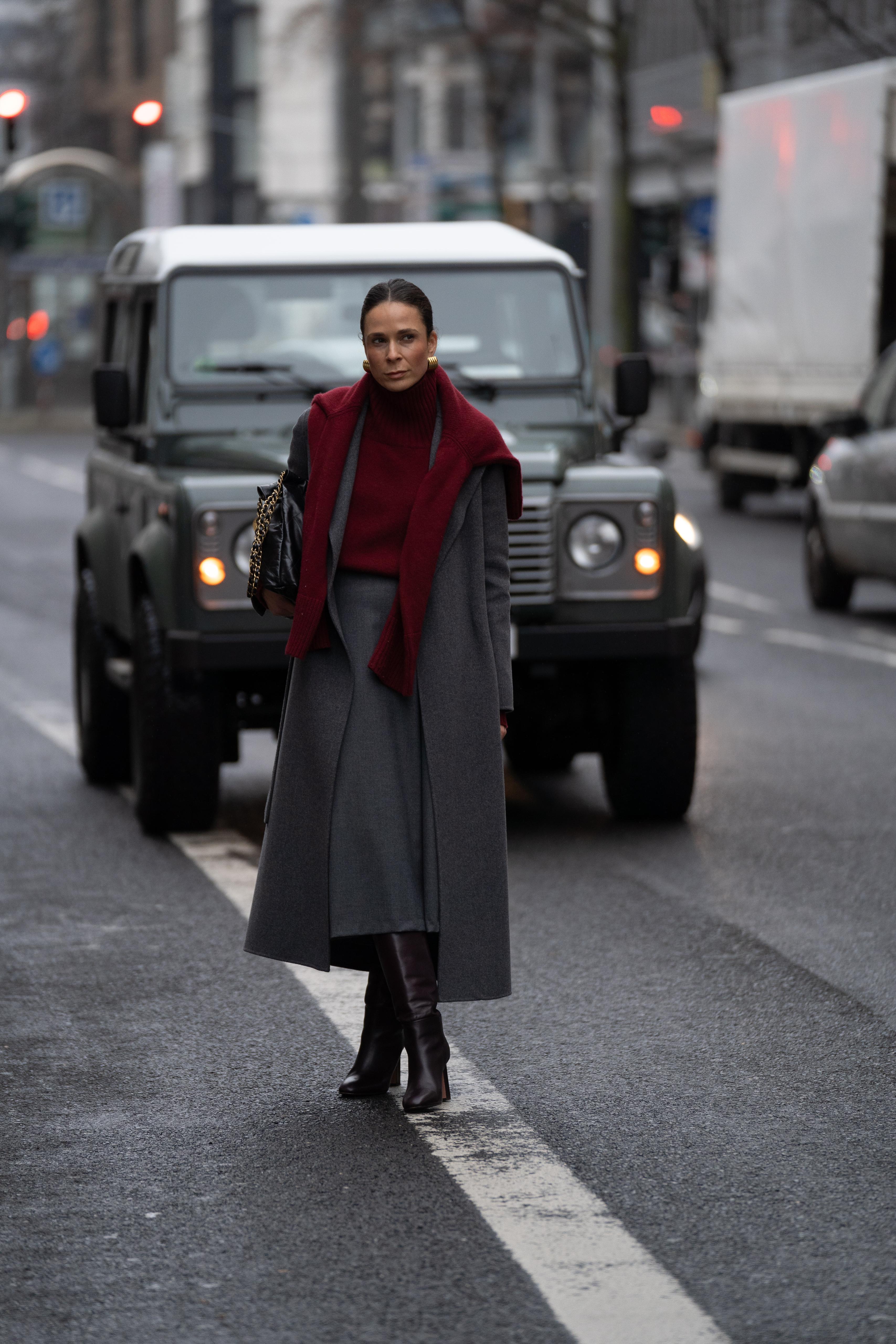 Rollkragenpullover in Rot