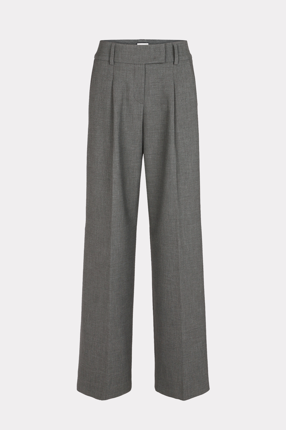 Straight trousers with button details in dark blue