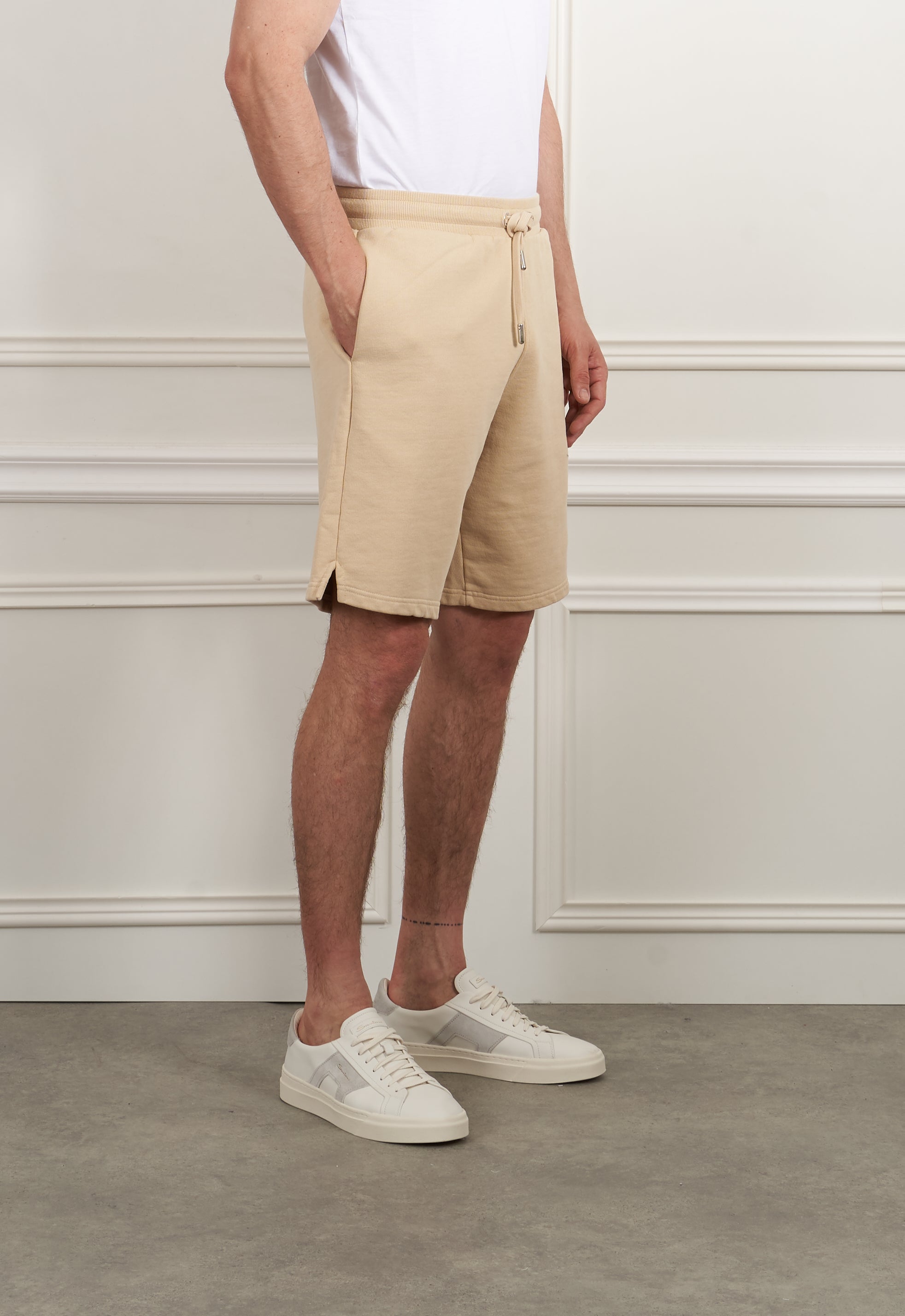 Sweat shorts in beige