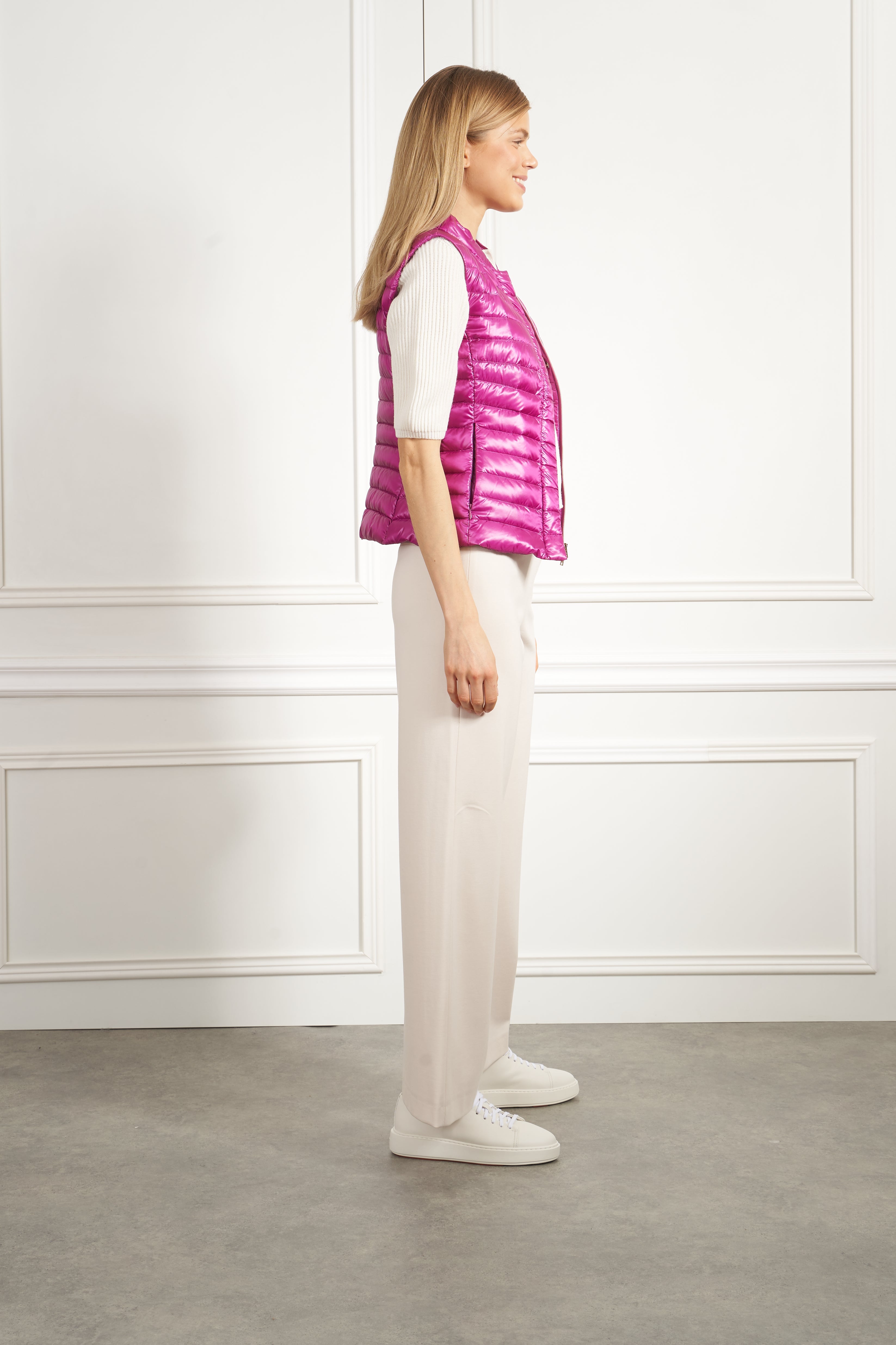 Puffer vest in pink